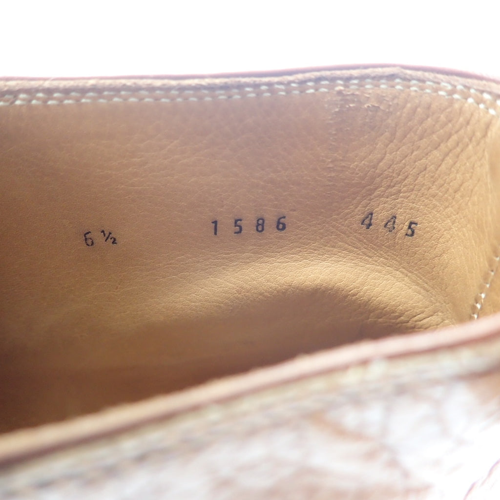 中古◆ベルルッティ ハイカット レザーシューズ 6ハーフ 1586 445 メンズ 6 1/2 ブラウン Berluti【AFC19】