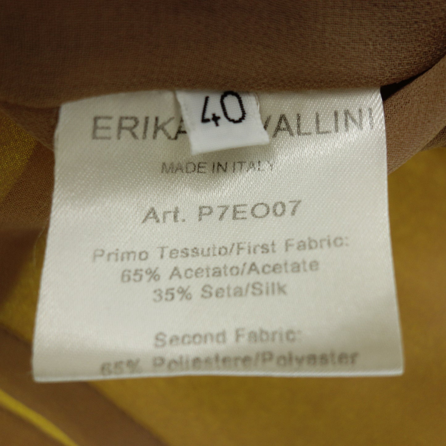 エリカカヴァリーニ ワンピース イエロー ブルー レディース 40 ERIKA CAVALLINI【AFB41】【中古】