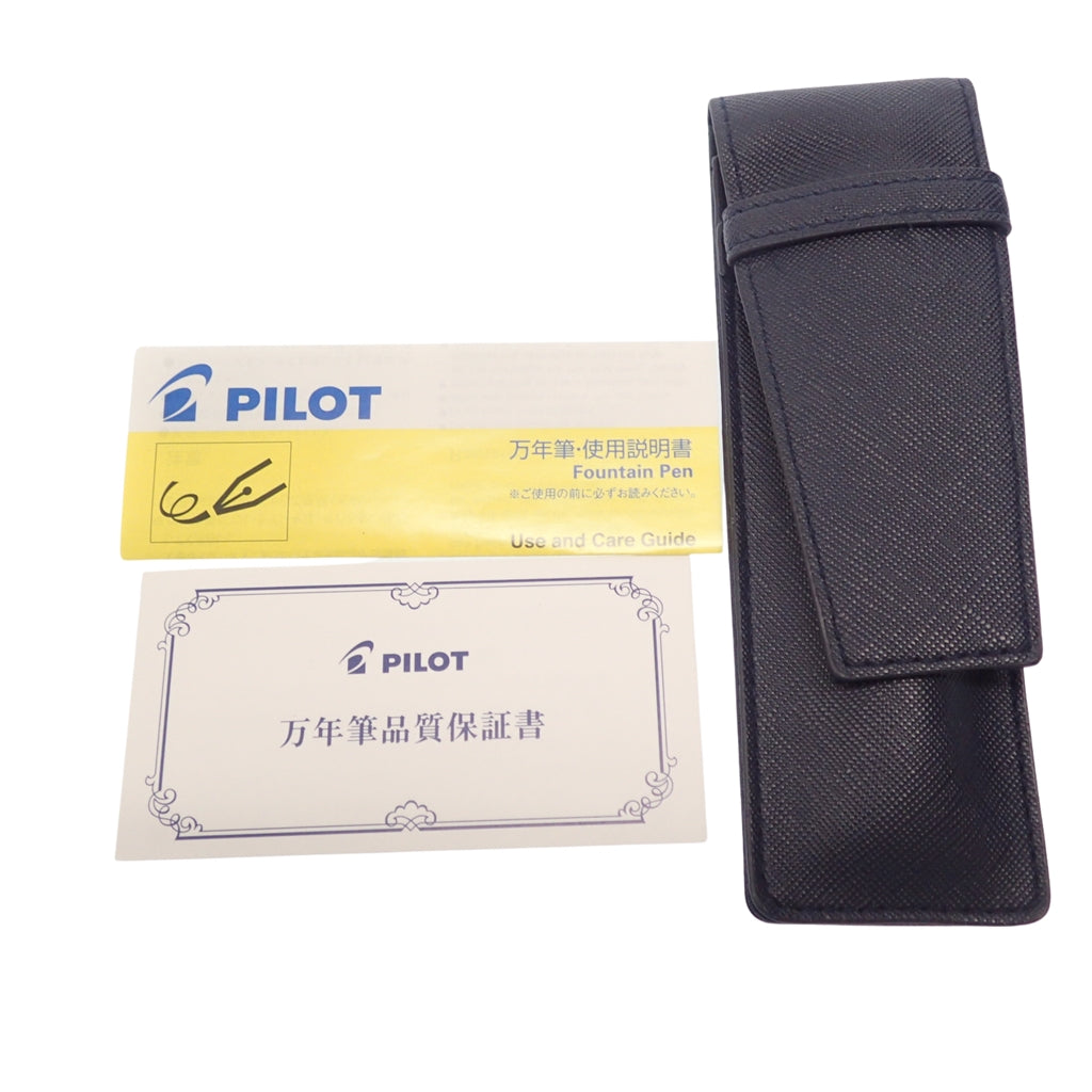 極美品◆パイロット 万年筆 カスタム74 14K-585 SF ブラック PILOT【AFI18】