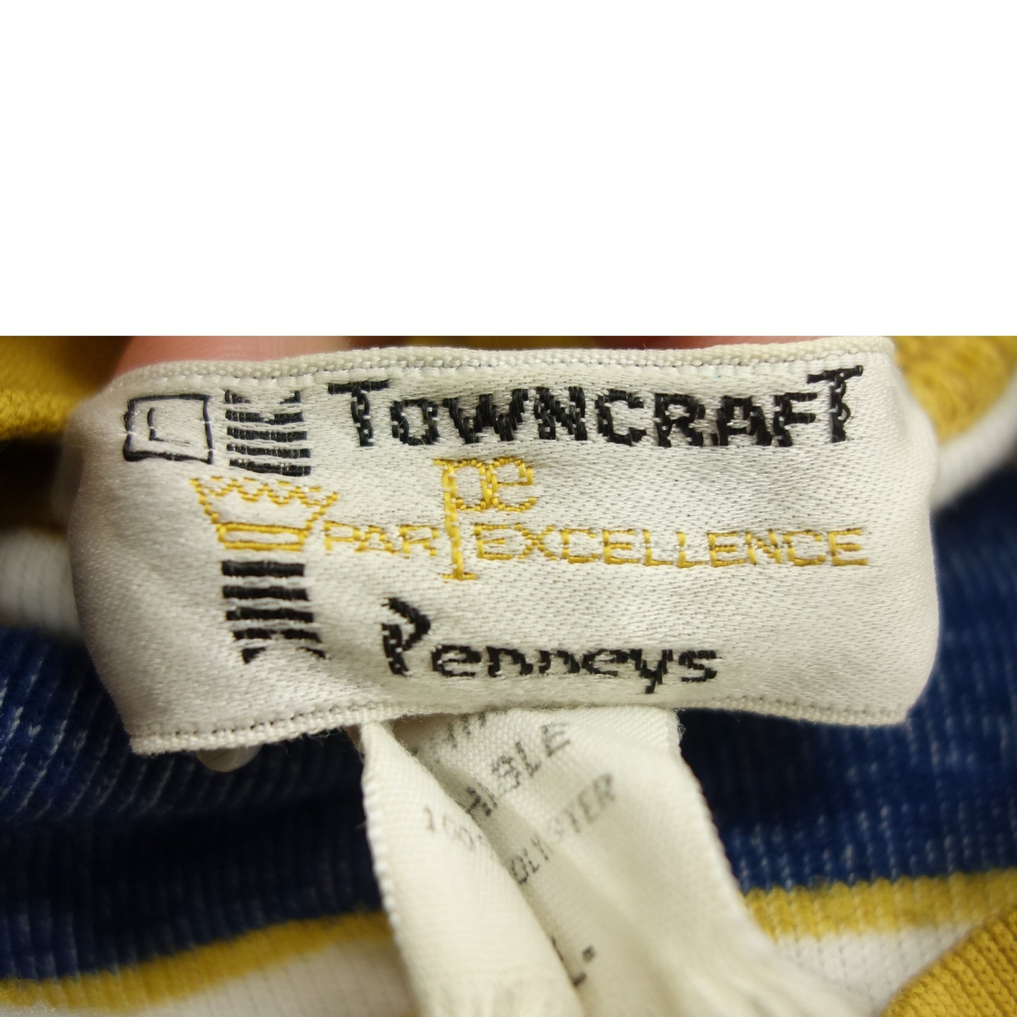 タウンクラフト トップス パイル ボーダー ヴィンテージ メンズ イエロー L TownCraft【AFB36】【中古】
