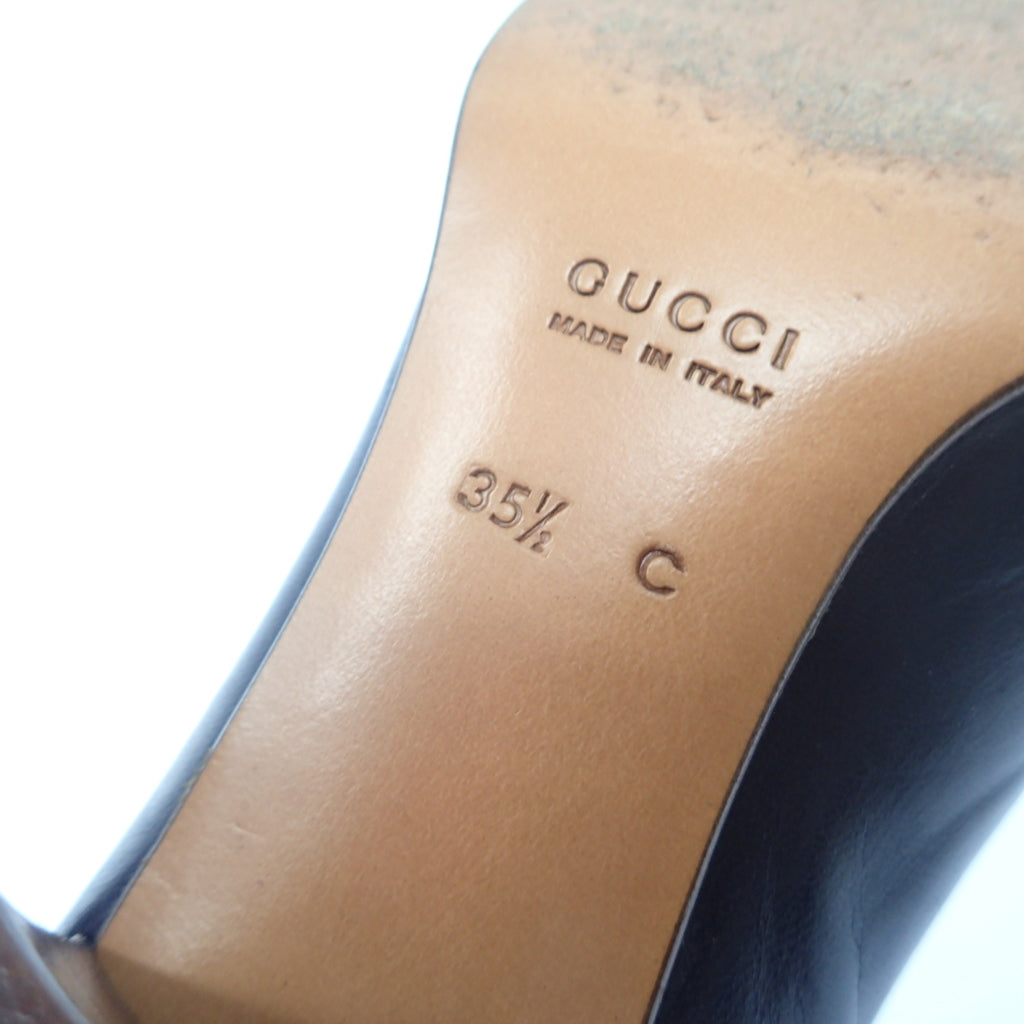 極美品◆グッチ レザーパンプス バンブー GUCCI【AFC1】