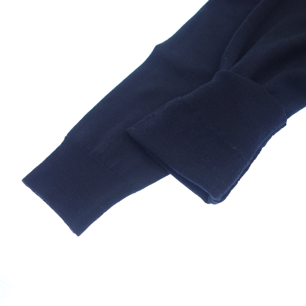 極美品◆ジョンスメドレー カーディガン ウール100% メンズ ネイビ― サイズM JOHN SMEDLEY【AFB4】