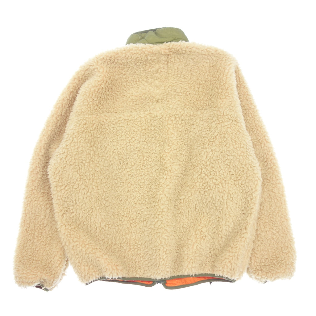 美品◆レディーメイド ジップアップジャケット ボア フリース メンズ ベージュ テディー サイズ1 RE-FU-BE-00-00-181 READYMADE【AFB20】