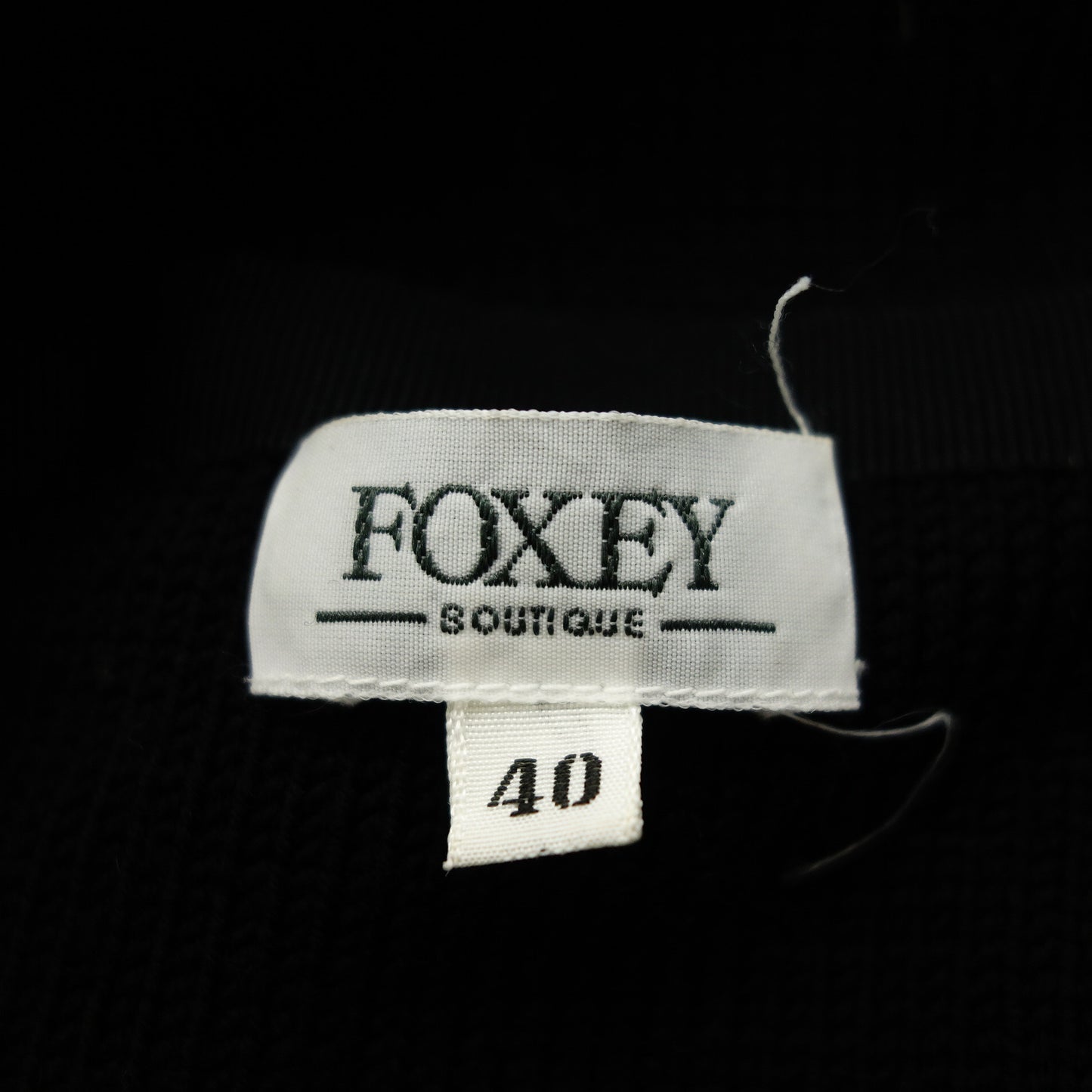 フォクシー ニットカーディガン 襟付き レディース ブラック 40 FOXEY【AFB25】【中古】