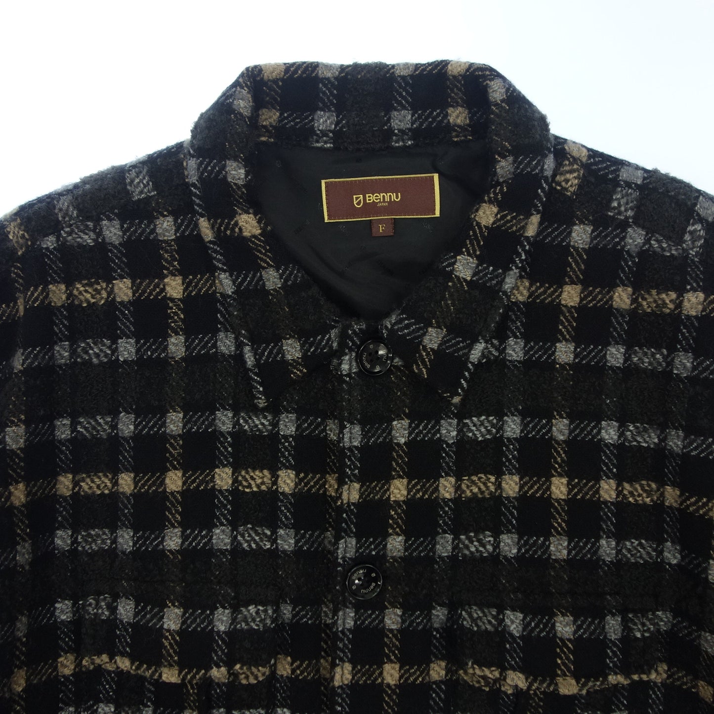 ヴェンヌ ファースリーブ 切り替え ショート ジャケット 20AW 121030902 メンズ F 茶系 BENNU【AFB31】【中古】