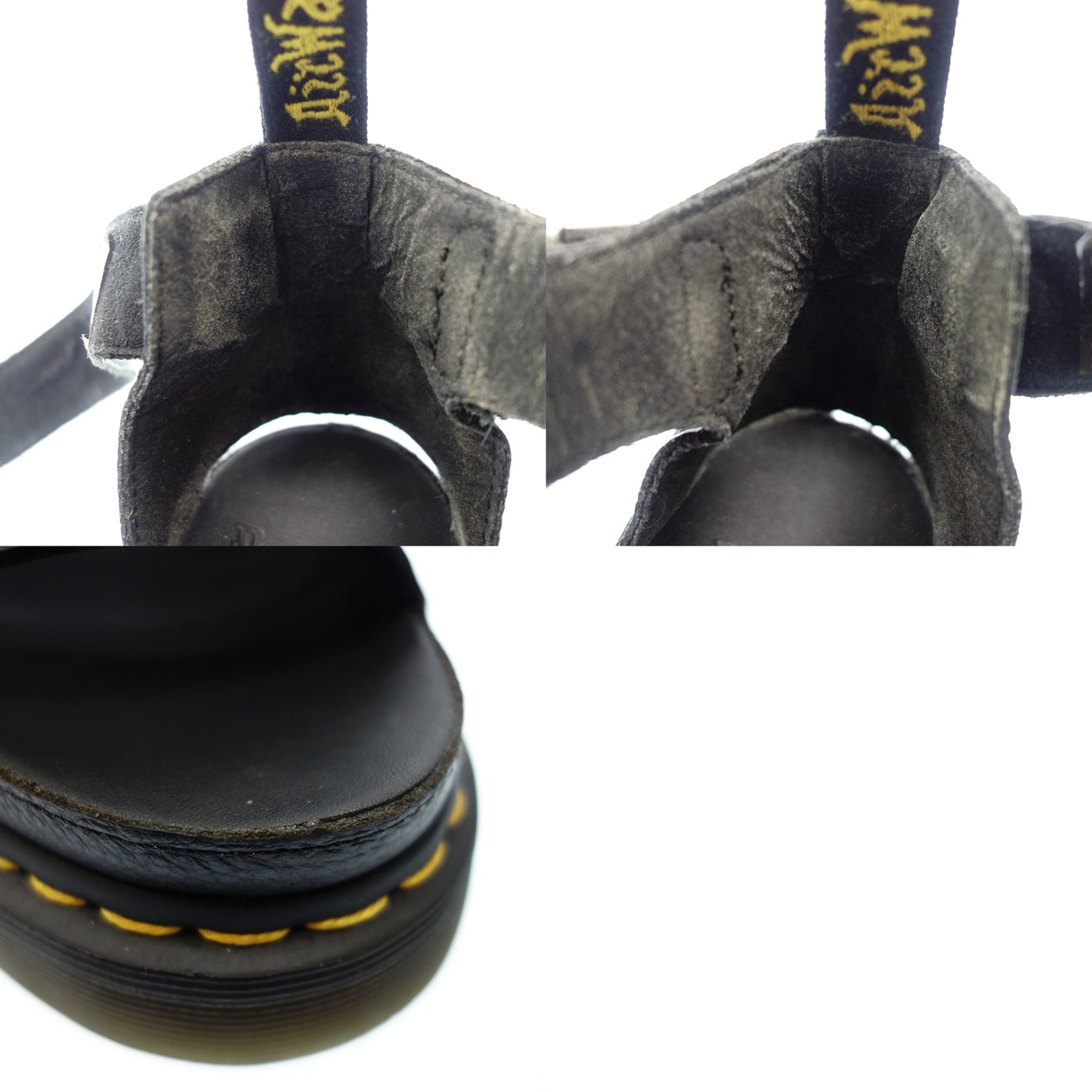 ドクターマーチン レザーサンダル シボレザー メンズ 6 黒 Dr.Martens【AFD2】【中古】