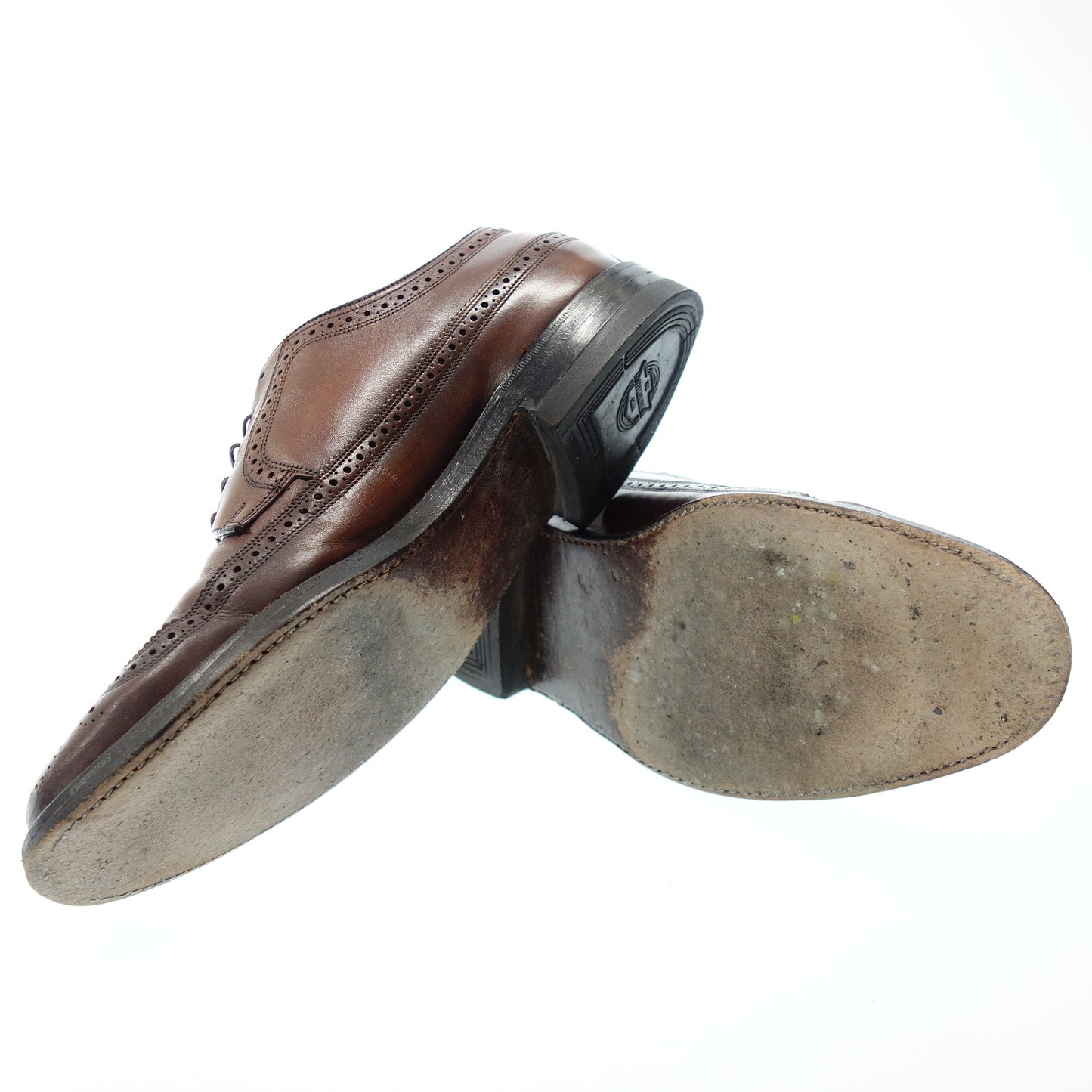 フローシャイム フルブローグシューズ KENMOOR 30813 メンズ 9.5 茶 FLORSHEIM【AFC52】【中古】