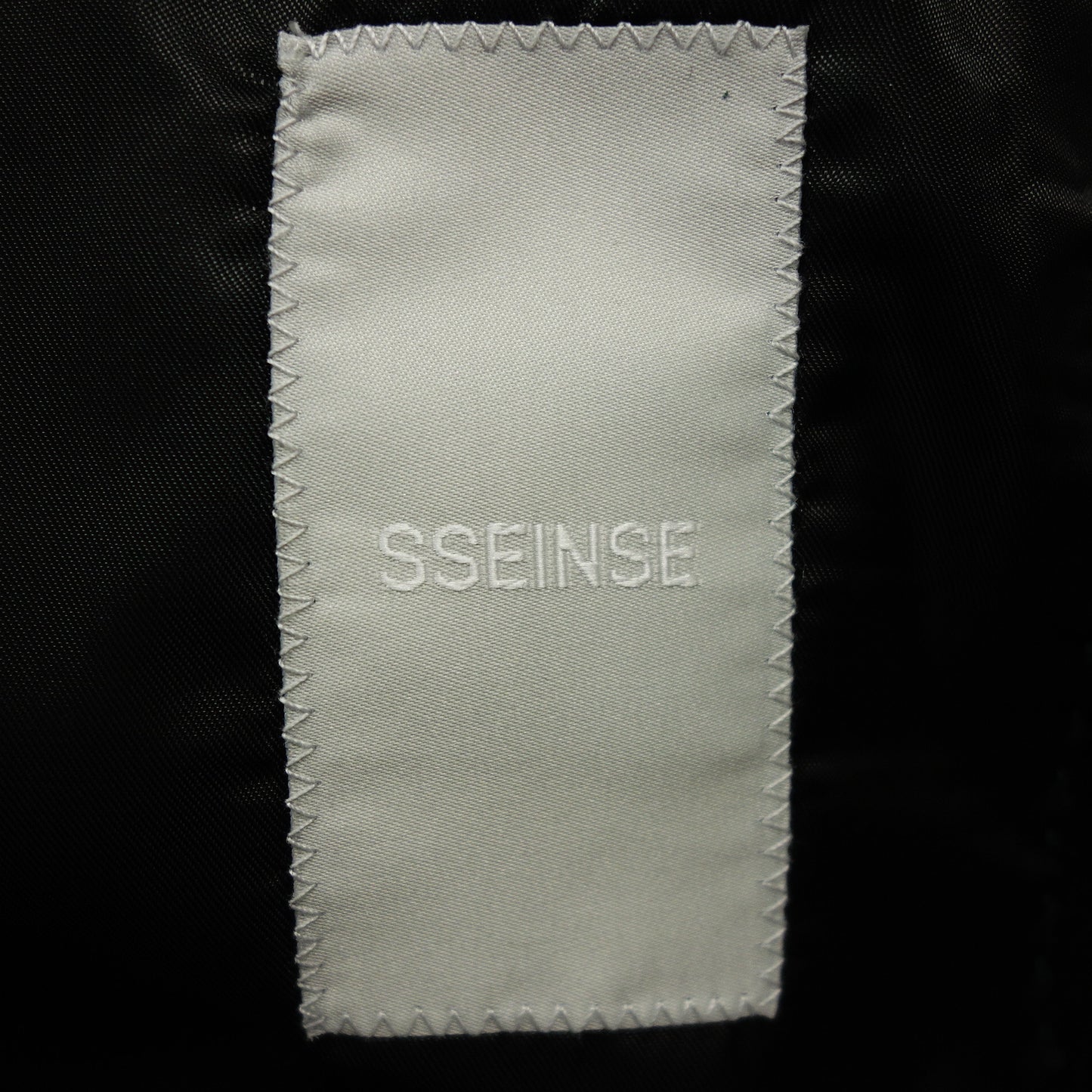 美品◆センス チェスターコート シングル チェンジポケット付き ポリエステル 黒 サイズ54 メンズ SSEINSE【AFA8】