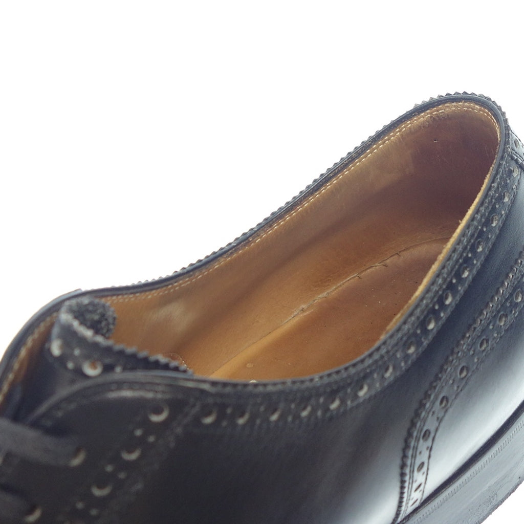 極美品◆ステファノベーメル レザーシューズ フルブローグ メンズ 39.5 黒 Stefano Bemer【LA】