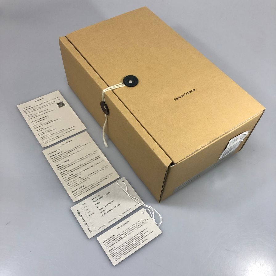 エンダースキーマ レザーサンダル ブラック サイズ6 28㎝-28.5㎝ Hender Scheme wt-rs-hsl 約28.0cm【AFD15】