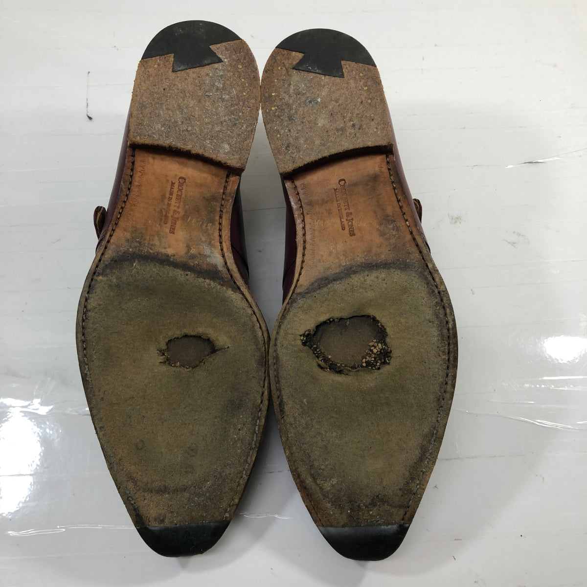 クロケット&ジョーンズ レザーシューズ GAYHURST シングルモンク カーフ バーガンディ メンズ サイズUK8.5E CROCKETT&JONES 約27.0cm【AFC3】