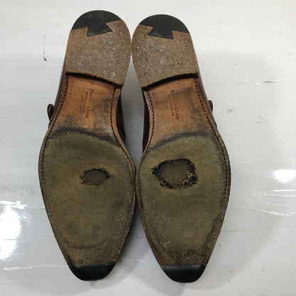 クロケット&ジョーンズ レザーシューズ GAYHURST シングルモンク カーフ バーガンディ メンズ サイズUK8.5E CROCKETT&JONES 約27.0cm【AFC3】