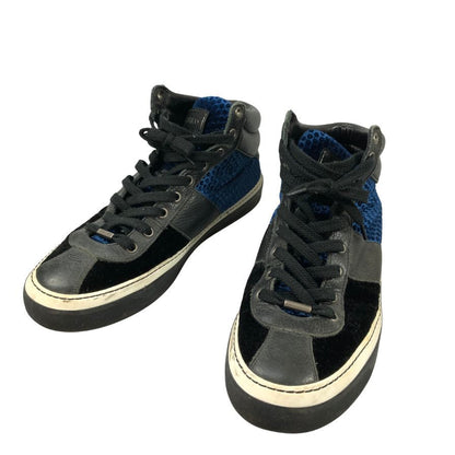 ジミー チュウ ハイカット スニーカーメンズ サイズ 43 ブラック＆ブルー jimmy choo 約28.0cm【AFC52】
