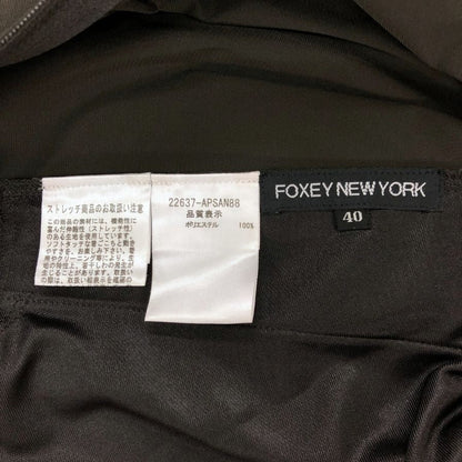 フォクシー スカート レース 切替 ポリエステル 22637 ブラウン レディース サイズ40 FOXEY【AFB16】