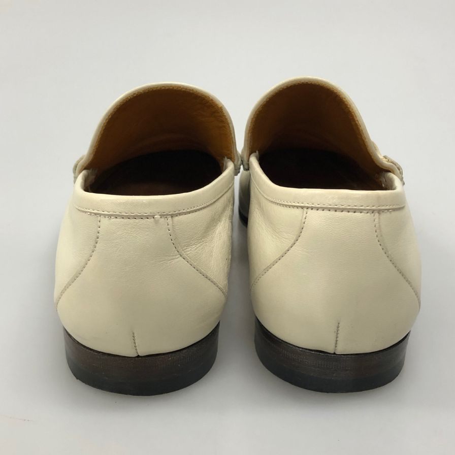 グッチ ビットローファー 174325 メンズ ホワイトサイズUK4.0 GUCCI 約23.0cm【AFC3】