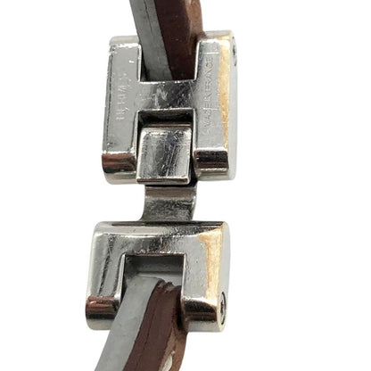 エルメス ブレスレット レザー ブルー×ブラウン レディース HERMES