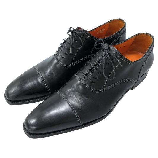 サントーニ レザーシューズ ストレートチップ 8136 ブラック サイズUK8 Santoni 約26.5cm【AFC41】