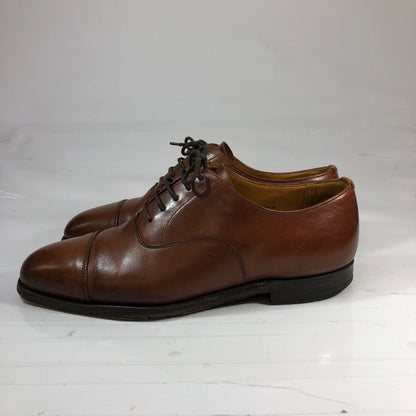 グレンソン レザーシューズ ストレートチップ 22346 カーフ ブラウン  サイズUK5.5F GRENSON 約24.0cm【AFC44-2】