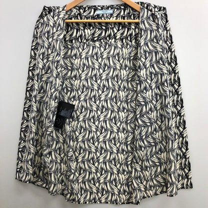 極美品◆プラダ 18SS 七分丈シャツ 総柄 シルク サイズ40 レディース PRADA 【AFB6】