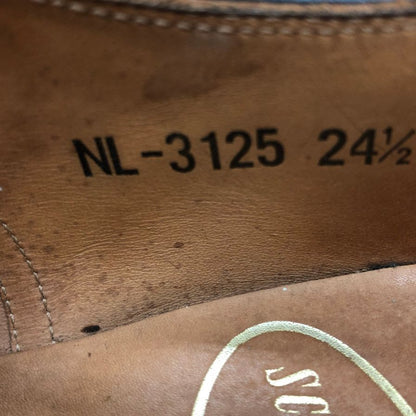 スコッチグレイン レザーシューズ カーフ ウイングチップ NL-3125 メンズ サイズ24.5 ブラック SCOTCH GRAIN 約24.5cm【AFC47】