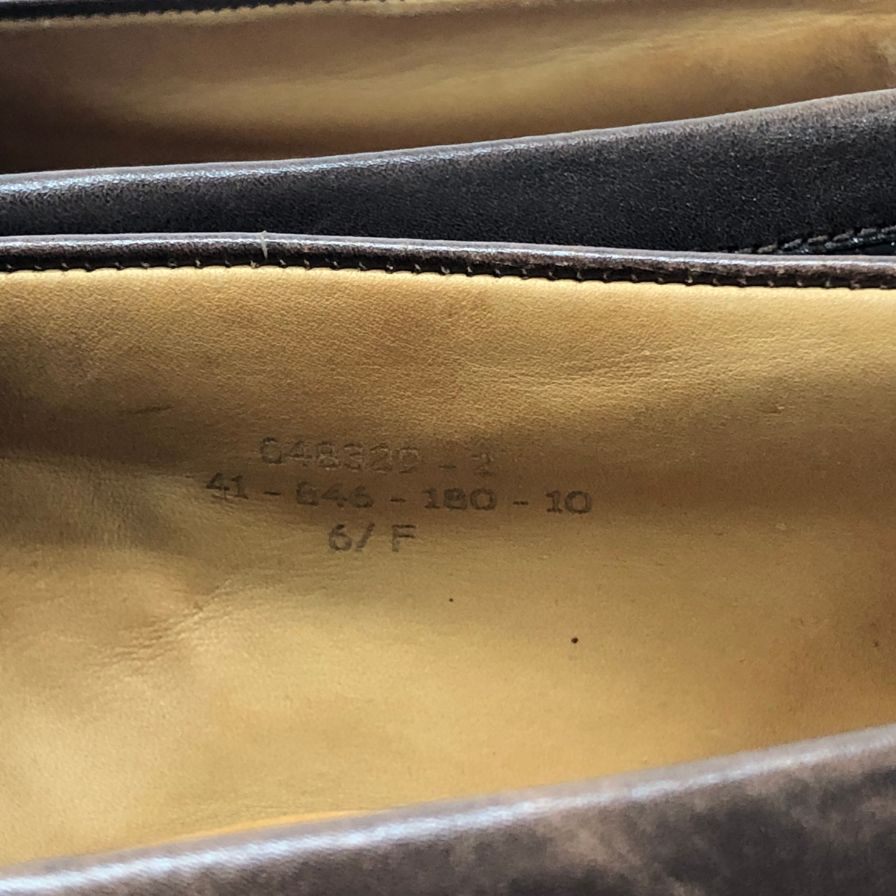 ジェイエムウエストン シグネチャー ローファー 180 リザード ブラウン サイズ6.5F メンズ J.M.WESTON ローファー 約25.5cm【LA】【中古】
