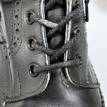 トリッカーズ カントリーブーツ M2508 モールトン カーフ コマンドソール メンズ サイズ7ハーフ ブラック Tricker`s ブーツ 約26.5cm【LA】【中古】