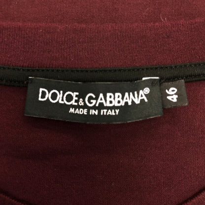 極美品◆ドルチェ＆ガッバーナ 半袖Tシャツ ロゴ ボルドー メンズ サイズ46 DOLCE＆GABBANA 【AFB3】