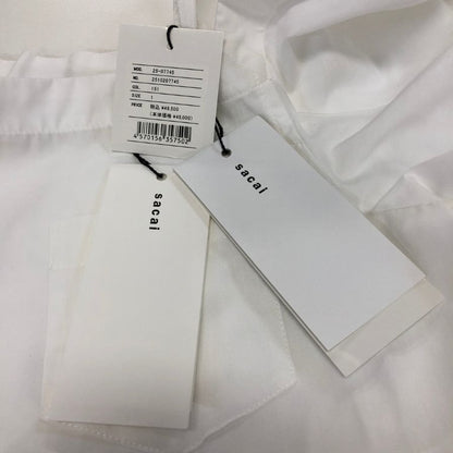新品同様◆サカイ 25SS プルオーバーシャツ Cotton Poplin Pullover ホワイト レディース サイズ1 25ｰ07745 Sacai 【AFB19】