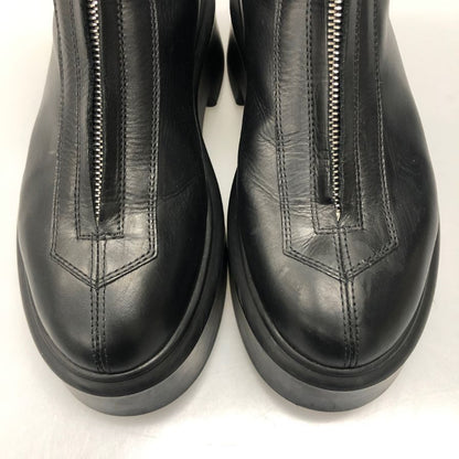 ザ ロウ ジップブーツ フロントジップ レザー ブラック レディース サイズ35.5 THE ROW 約22.0cm【AFD1】