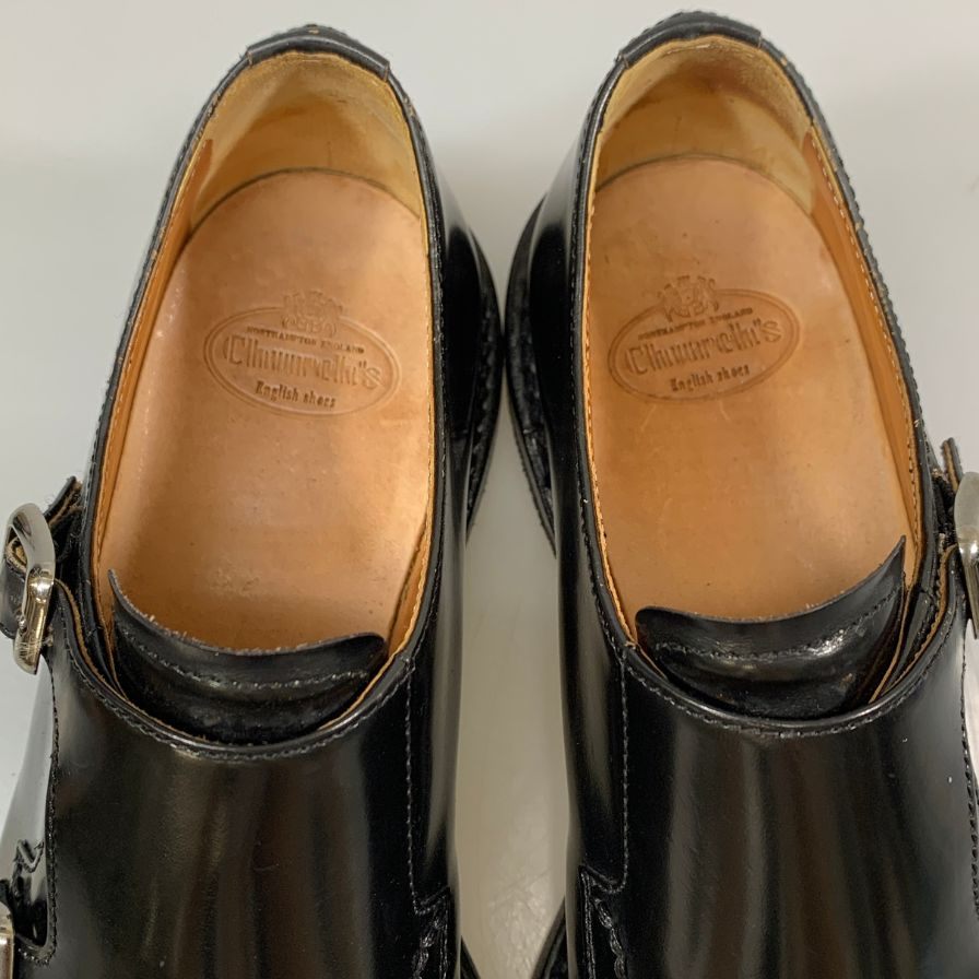 チャーチ ダブルモンク レザーシューズ ブラック サイズ36 レディース  Church's 約23.0cm【AFC41-2】