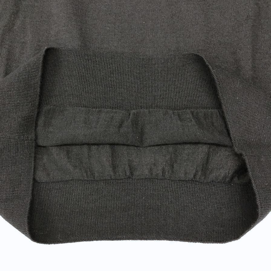 中古■コムデギャルソン ザ ビートルズ トップス ニット アップル刺繍 AD2015 ユニセックス サイズL ブラック  COMME des GARCONS 【AFB38】