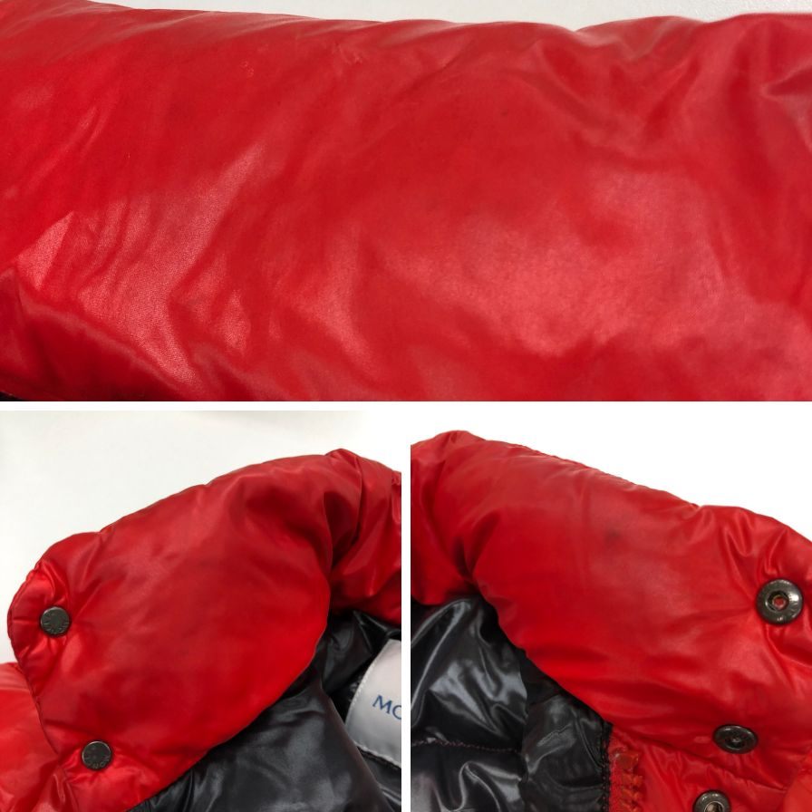 中古◆モンクレール ダウンジャケット エベレスト メンズ サイズ0 レッド MONCLER EVEREST 【AFA22】