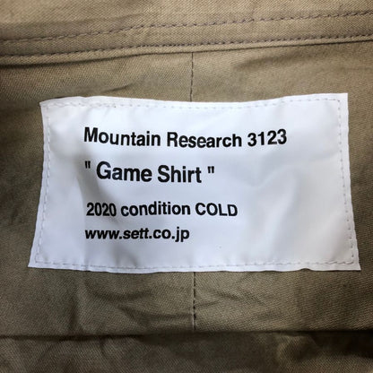 マウンテンリサーチ 20AW ゲームシャツ ベージュ サイズL  MTR-3123 Mountain Research【LA】