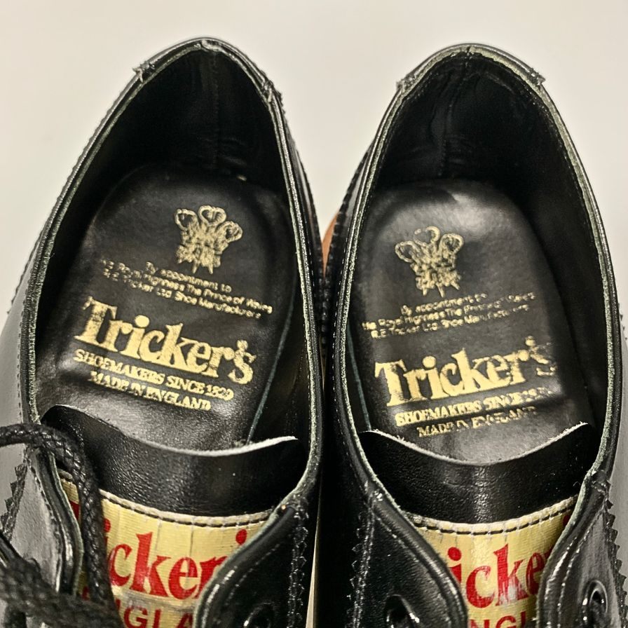 トリッカーズ レースアップシューズ モンキーシューズ L6474 ローカット ブラック メンズ サイズ6 Tricker’s ビジネスシューズ 約24.0cm【LA】【中古】