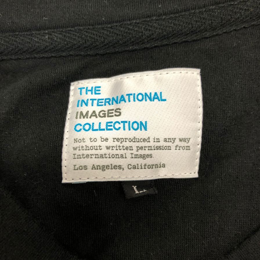 美品◆ザ インターナショナル イメージズ コレクション ロングスリーブTシャツ ミリタリー ブラック メンズ サイズL THE INTERNATIONAL IMAGES COLLECTION 【AFB41】