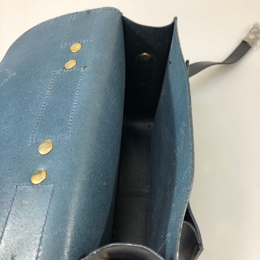 グレンロイヤル ショルダーバッグ サッチェル 9インチ ブライドルレザー ネイビー GLENROYAL SATCHEL BAG 9INCH【AFE9】