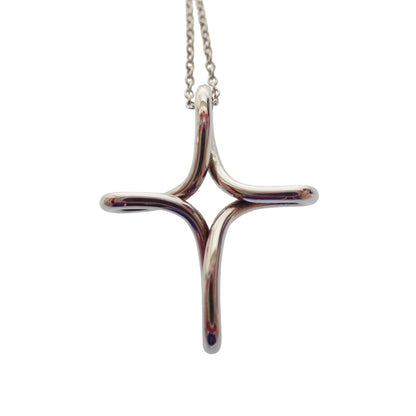 Good Condition◆Tiffany Necklace Infinity Open Cross Silver925 Silver TIFFANY &amp; CO. [AFI15] 