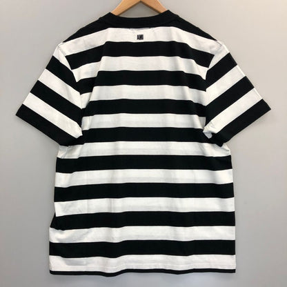 中古◆アミ パリ トップス ボーダー Tシャツ ハート刺繍 ユニセックス サイズ不明 ホワイト系 ami paris 【AFB45】