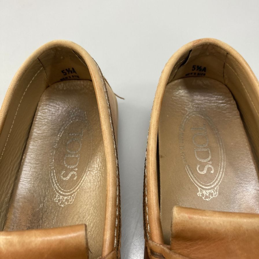 トッズ ドライビングシューズ タッセル メンズ ブラウン サイズ5.5 TOD‘S 約24.5cm【AFC29】