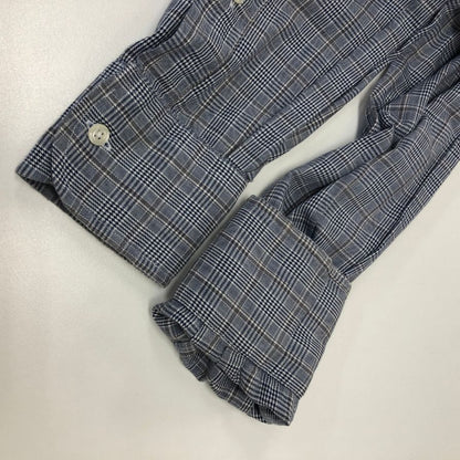 美品◆インディビジュアライズドシャツ 長袖シャツ ボタンダウン チェック グレー メンズ サイズ15-32 INDIVIDUALIZED SHIRTS 【AFB51】