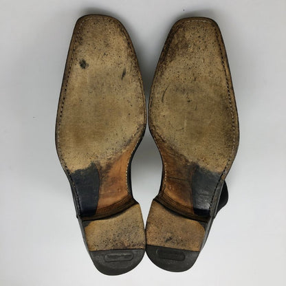 サントーニ サイドゴアブーツ レザー ブラック メンズ サイズ7.5 Santoni 約26.0cm【AFC4】