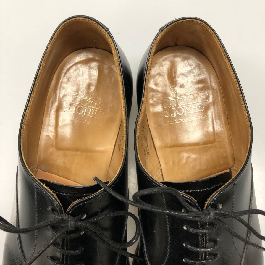 クロケット&ジョーンズ シップス別注 ストレートチップ ハラム 348ラスト サイズ7E ブラック CROCKETT&JONES HALLAM SHIPS ビジネスシューズ 約25.5cm【LA】【中古】