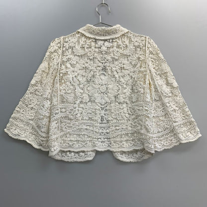 中古■ドルチェガッバーナ レース コットン ジャケット ホワイト サイズ40 レディース DOLCE&GABBANA 【AFB36】