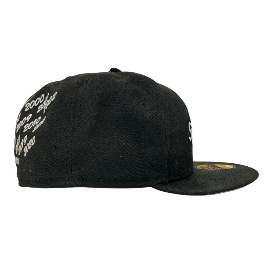 シュプリーム ニューエラ ベースボール キャップ 21ss Champion Ship Box Logo 刺繍 デザイン ブラック 7 5/8（60.6cm) Supreme NEW ERA【AFI20】