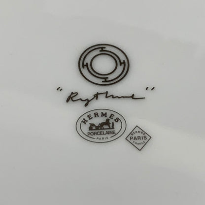 エルメス リズムレッド スープ皿 ホワイト HERMES【AFI28】【中古】