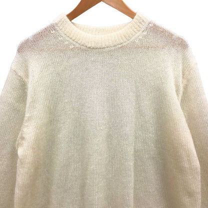中古◆シンヤ ニット モヘア クルーネック シースルー メンズ ホワイト系 サイズ2 SHINYA 【AFB40】