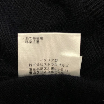 美品◆クルチアーニ ウールクルーネックニット メンズ サイズ 46 ネイビー Cruciani 【AFB11】