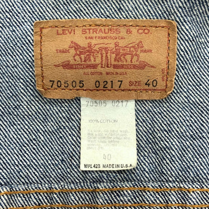 美品◆リーバイス デニムジャケット 70s USA製 VINTAGE スモールe ボタン裏 刻印1 Gジャン ブルー メンズ サイズ40 Levi`s 【AFB39】