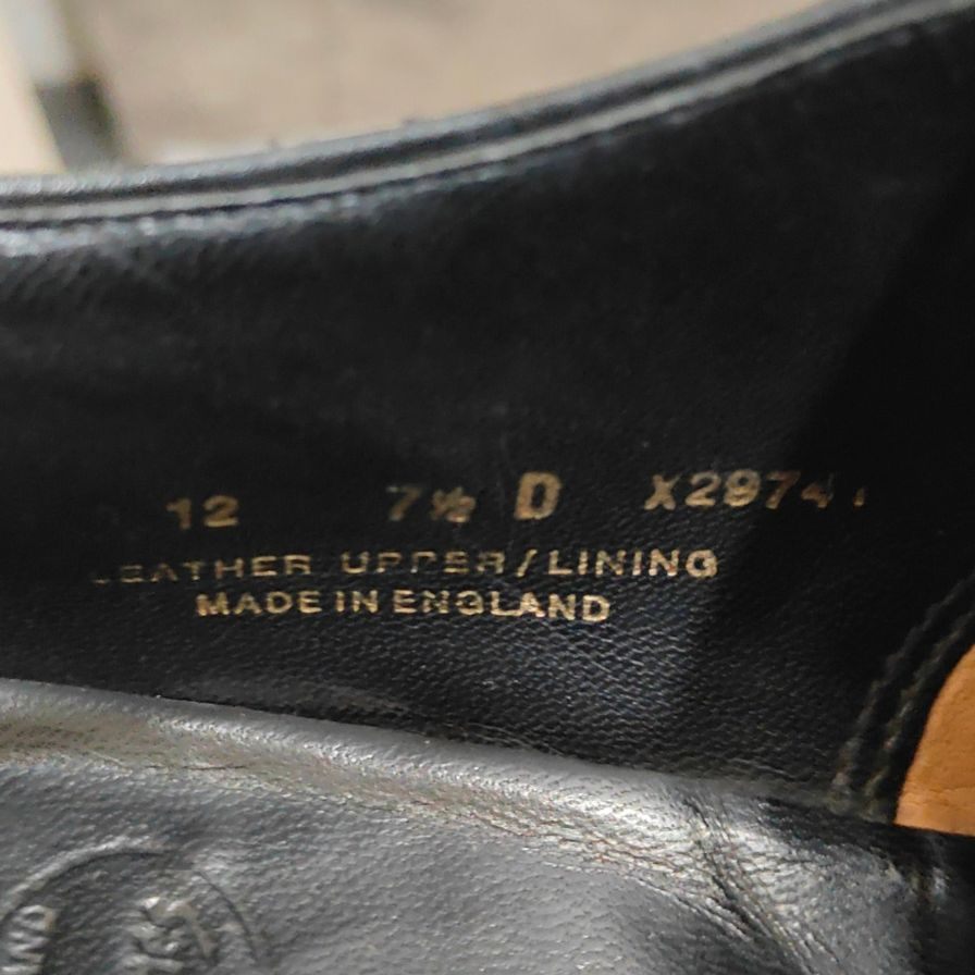 ジョンロブ レザーシューズ エイボン パンチドキャップトゥ カーフ ブラウン 8000ラスト サイズUK6E JOHNLOBB ビジネスシューズ 約24.5cm【LA】【中古】