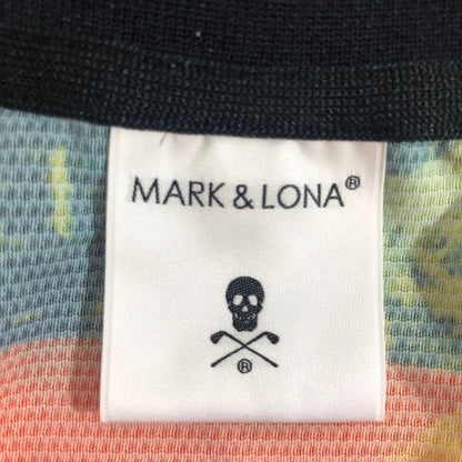極美品◆マーク&ロナ 半袖ポロシャツ 総柄 ドローストリング メンズ サイズ46 MARK&LONA 【AFB38】